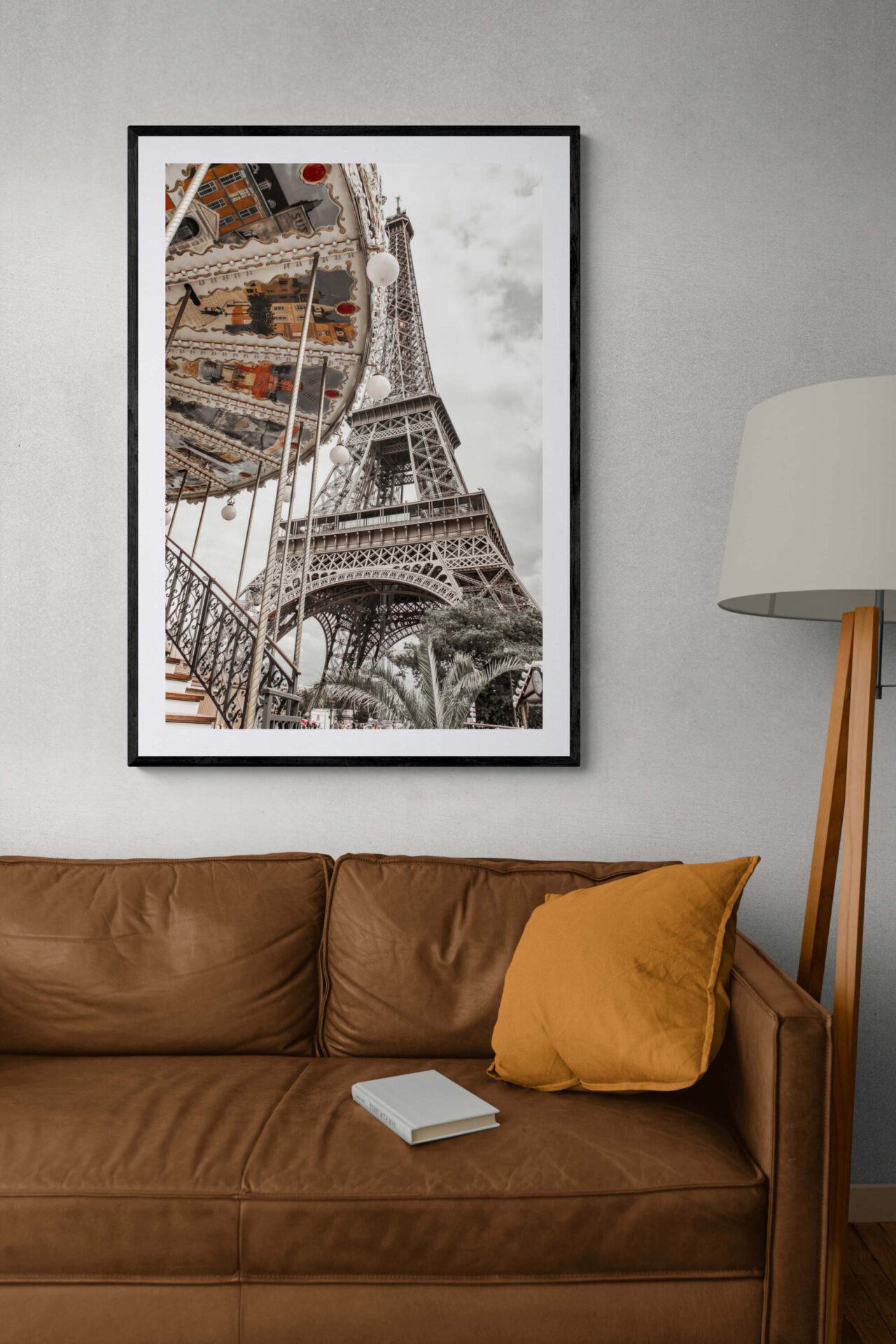 Eiffelturm Wandbild Mit Karussell – Paris Wandbild Fürs Wohnzimmer pertaining to Leinwandbilder Wohnzimmer